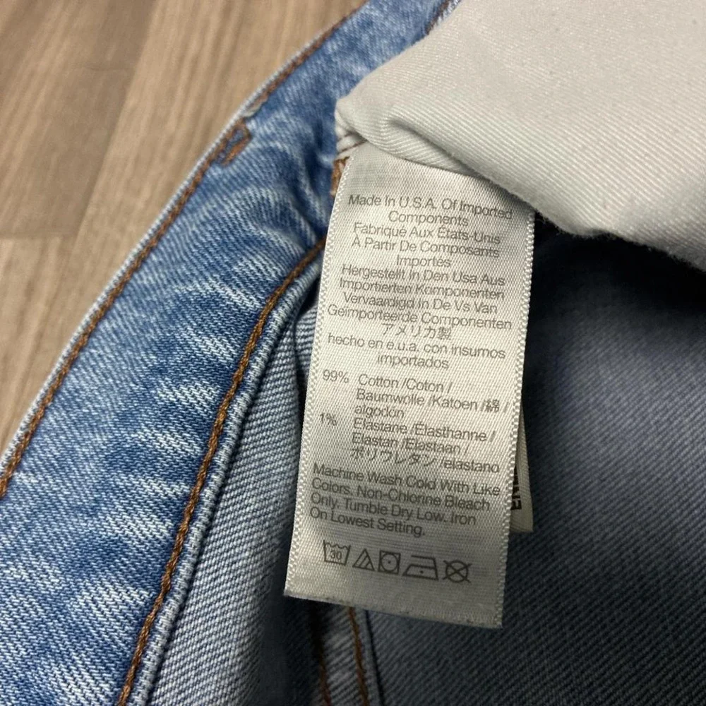 Madewell The Perfect Vintage Wide Leg Crop Jean in Caitlin Wash Blue Size 28 - Picture 7 of 8